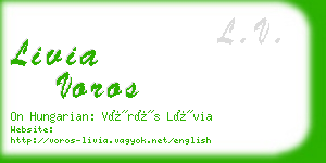 livia voros business card